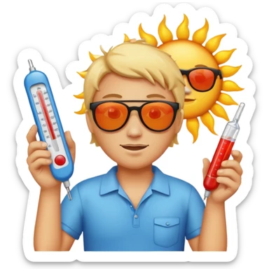 too high-temperature thermometers and the sun sticker