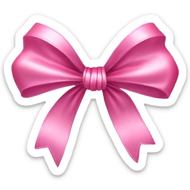Pink bow sticker