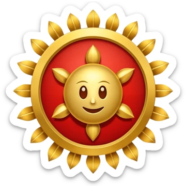 emoji logo for AI inventory management, global small business, elements from UAE, India, China, clean style, no text sticker