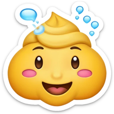 create a smell emoji in the style of iphone sticker