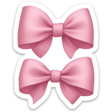 light pink bow on light pink bow sticker