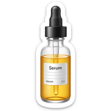 serum skincare avec ecriture sticker