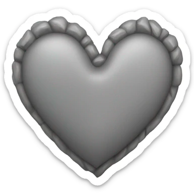 bangaded heart with grey colour sticker