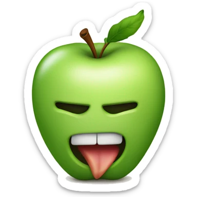 Bitten apple sticker