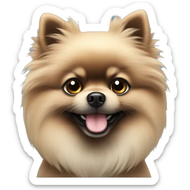 Black Pomeranian mini sticker