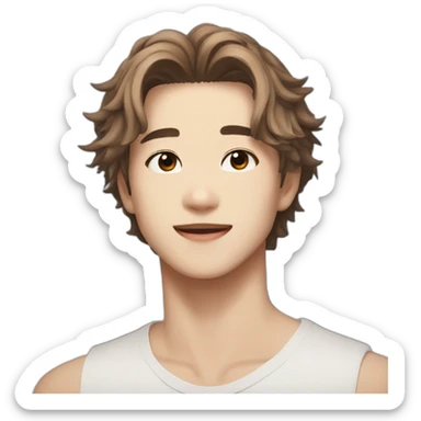 Stray Kids Han brown hair sticker