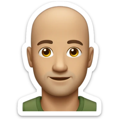 bald handsome man sticker