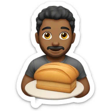 a men with bread and have tatto sticker