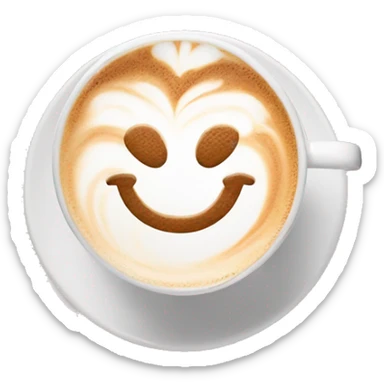  pale pink coffee mug heart shaped latte art cappuccino sticker