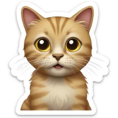 Distraught cat sticker