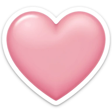 light pink heart sticker