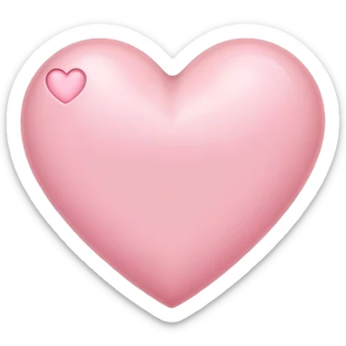light pink heart  sticker