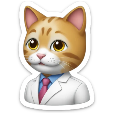 Kitty cat working as consultant sticker