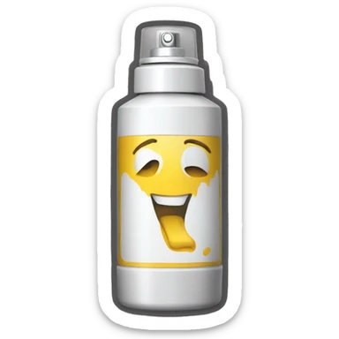 Spray paint bottle sticker