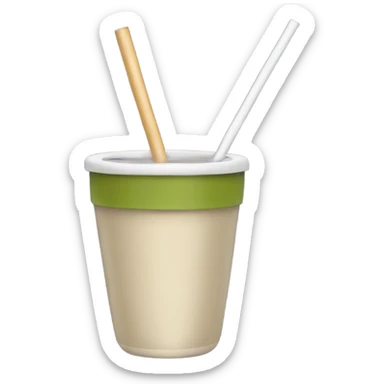 Yerba mate cup and straw sticker