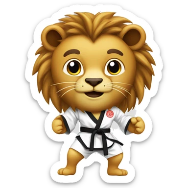 lion karate sticker