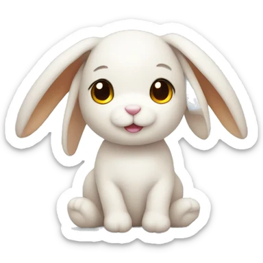 cute stuffed animal bunny sticker