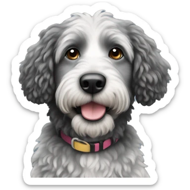 Black Aussie doodle sticker