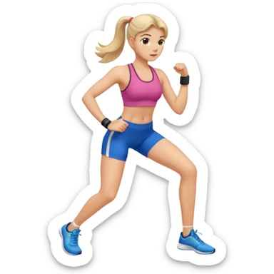 Exercising girl  sticker