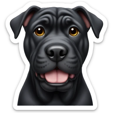 Black Sharpei Dog sticker