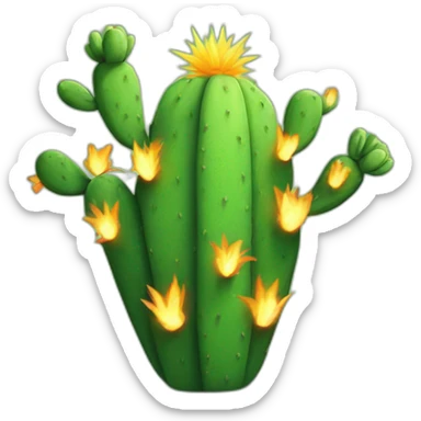 sunburned cactus sticker