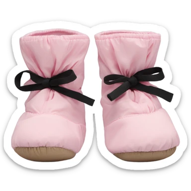 bloch pink warm up ballet booties with black sole sticker