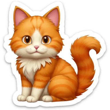 😺cat emoji leaning chin on its paw sticker