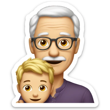 Grand-pere et son petit-fils  sticker