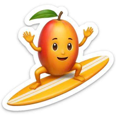 mango surfing sticker