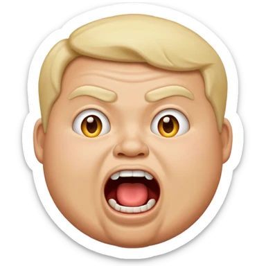 gum tsion emoji very not nice rude shouting ragebaiter fat ugly sticker