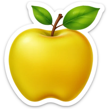 Yellow apple green leaf flush sticker