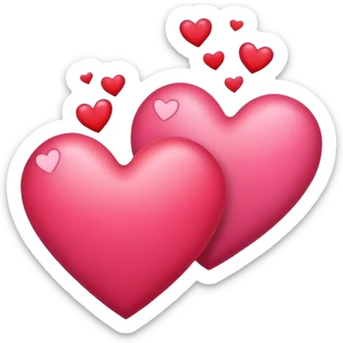 Valentine’s Day hearts sticker