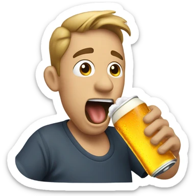 Shotgunning beer sticker