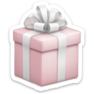 Light pink Christmas gifts under a white Christmas tree  sticker