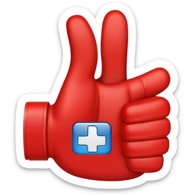 crea un dedo de like en color rojo al centro debe ir la frase "caja cusco" en color blanco sticker