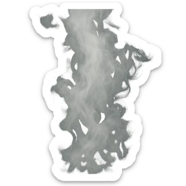 wispy white fog, gentle steam, light and airy, transparent effect sticker