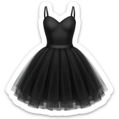 cinematic-realistic-black-tutu,-layers-of-fine,-soft-tulle-forming-a-voluminous-and-airy-skirt,-delicate-folds-catching-the-light,-slightly-frayed-edges-adding-authenticity,-glowing-softly-with-a-warm-and-ethereal-elegance sticker