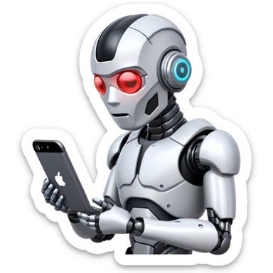 cyborg searching data sticker