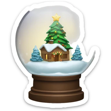 Christmas snowglobe sticker