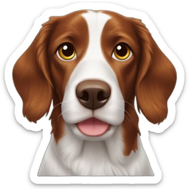 Brittany spaniel dog in black sticker
