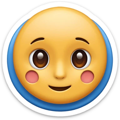 Chulito blanco dentro de un círculo azul sticker