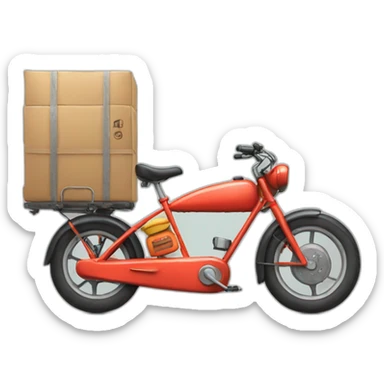 A bike with a cargo trailer sticker