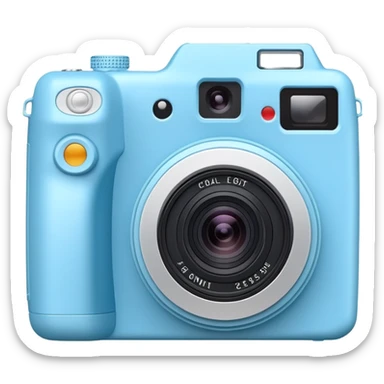 Light blue digital camera sticker