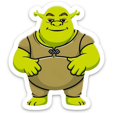Shrek ogre sticker