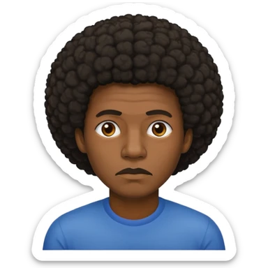 hombre afroamericano cansado   sticker