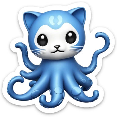 GitHub octocat with dynamic pose sticker