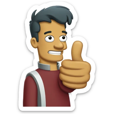 futurama thumbs up sticker