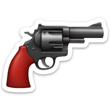 Red revolver sticker