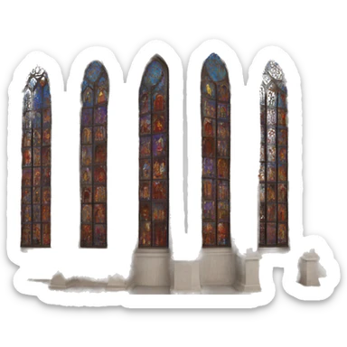Cathedral with stained glass windows  sticker