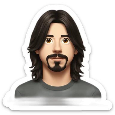 Young Dave Grohl no facial hair sticker